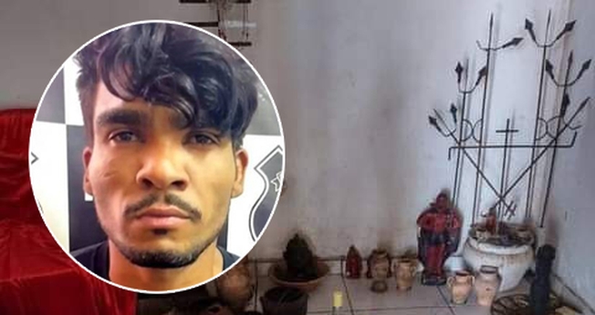 Lázaro Barbosa de Sousa foi acusado de matar uma mulher em ritual satânico. (Foto: Montagem/Guiame)