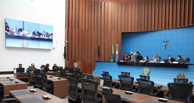 Plenário da Assembleia Legislativa de Mato Grosso do Sul. (Foto: Reprodução / Campo Grande News / Wagner Guimarães / Alems)