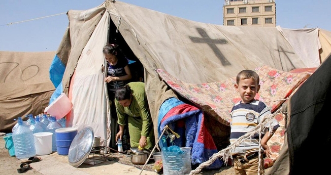 Cristãos sírios refugiados. (Foto: Reprodução / World Watch Monitor)