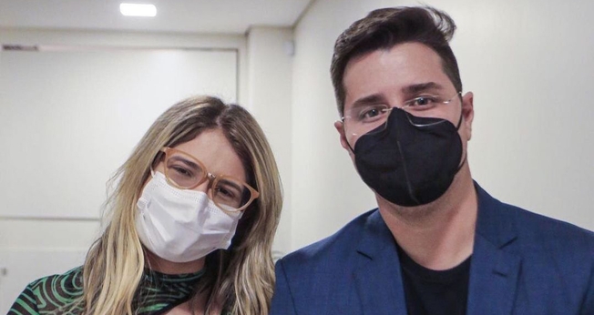 Pastor Henrique César e Marília Mendonça em Goiânia. (Foto: Reprodução/Instagram)