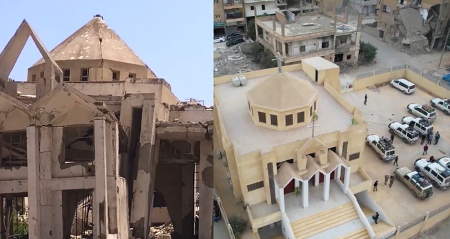 A Free Burma Rangers levantou 60 mil dólares para reconstruir a Igreja Armênia dos Quarenta Mártires. (Foto: Reprodução/CBN News). 