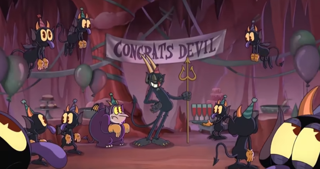 Em Cuphead, cena do episódio ‘Festa no submundo’. (Foto: Print de tela YouTube Netflix)