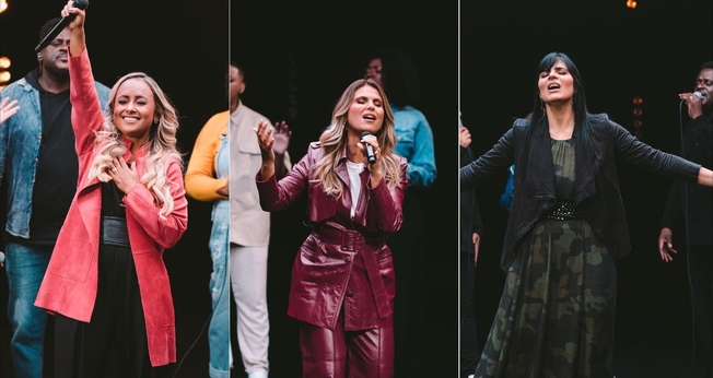 Aline Barros, Bruna Karla e Fernanda Brum estão em projeto da Amazon. (Foto: Cortesia Amazon Music)