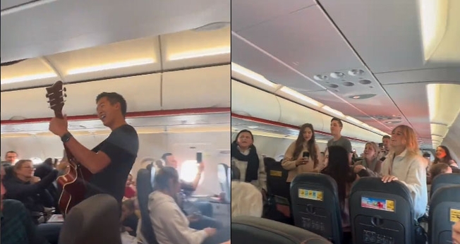 Louvor no avião viralizou na internet. (Foto: Instagram/Jack Jensz Jr.)