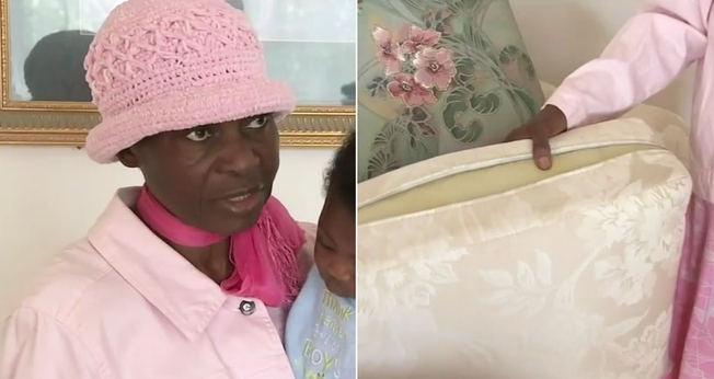 Vicky Umodu achou US$ 36.000 escondidos em um sofá. (Foto: Reprodução/KABC)