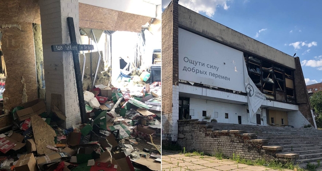 Igreja destruída pela guerra em Mariupol. (Foto: Gennadiy Mokhnenko/Facebook)