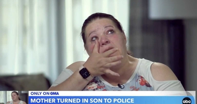 Nichole Schubert chora ao contar sua decisão sobre denunciar o filho. (Captura de tela/Good Morning America)