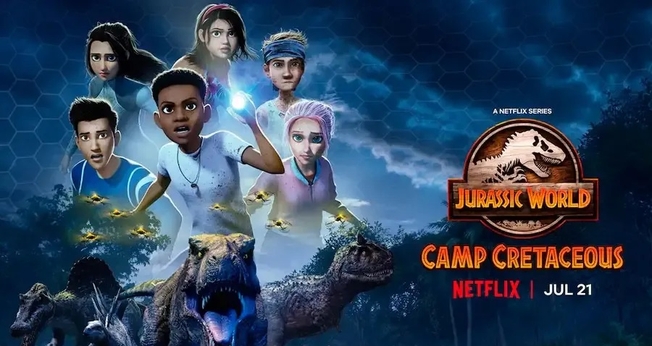 Imagem promocional de ‘Jurassic World: Acampamento Jurássico’. (Divulgação/Netflix)
