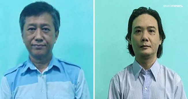 Kyaw Min Yu e Phyo Zayar Thaw. (Foto: Captura de tela/Vídeo Euronews)