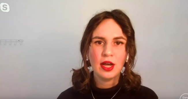 Sophia Galvin fala sobre seu testemunho e ministério. (Captura de tela/YouTube/Allie Beth Stuckey)