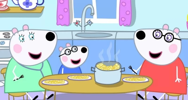 Penny Polar Bear apresentou suas duas mães em episódio recente de Peppa Pig. (Divulgação Channel 5)