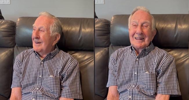 O americano Franklin Estes tem 106 anos. (Foto: Shaun Kelley/Tik Tok)