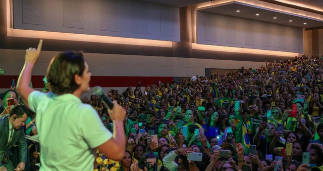 Michelle Bolsonaro em evento no Maranhão. (Foto: Instagram/Damares Alves).