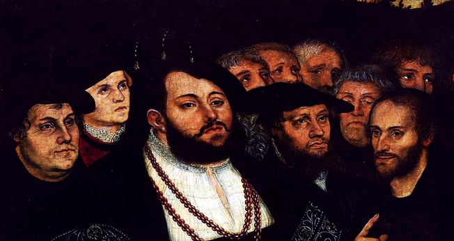 Martinho Lutero e os reformadores de Wittenberg (Lucas Cranach the Younger/1515–1586)