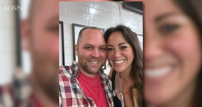 Autumn e Zach Carver testemunham milagre de cura. (Captura de tela CBN News)