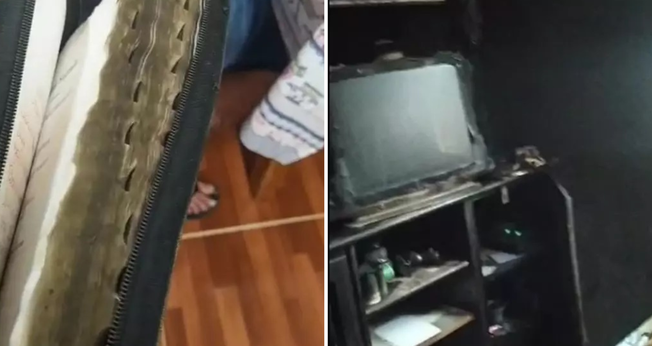 Bíblia intacta após incêndio de casa. (Foto: Reprodução/RIC Mais)