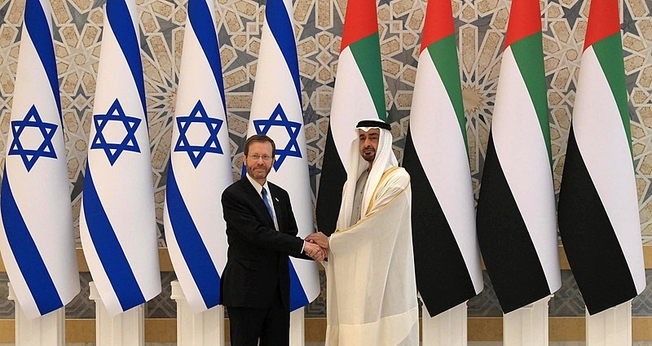 Visita Presidencial de Isaac Herzog aos Emirados Árabes Unidos, em janeiro de 2022. (Foto: Creative Commons)