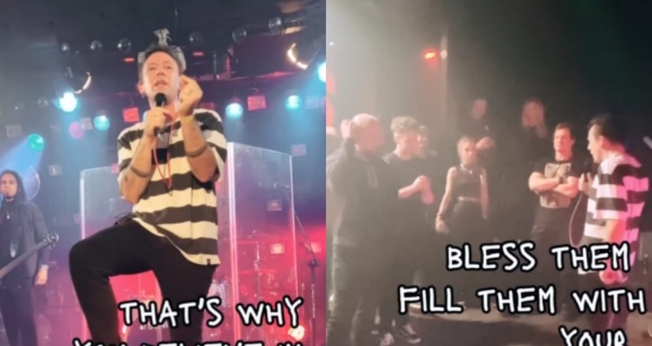 Luke Greenwood pregou e orou em um clube de rock em Varsóvia. (Foto: Instagram/Luke Greenwood).