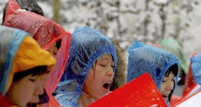 A Igreja Shouwang de Pequim durante um culto em um dia de neve em 2011. (Fonte: ChinaAid)
