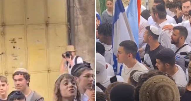 Imagens mostram jovens judeus ortodoxos cuspindo nos missionários cristãos. (Captura de tela: Twitter/EmekShavehHeb)