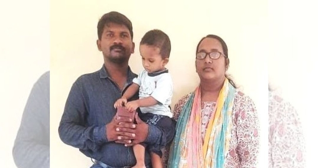 Pastor R. Kirubendran, a esposa Manju Tiruvendram e a filha de 18 meses. (Foto: Reprodução Morning Star News) 