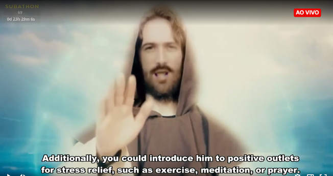 A live no Twitch oferece interação com um “Jesus digital”. (Foto: Reprodução/Twitch/ask_jesus).