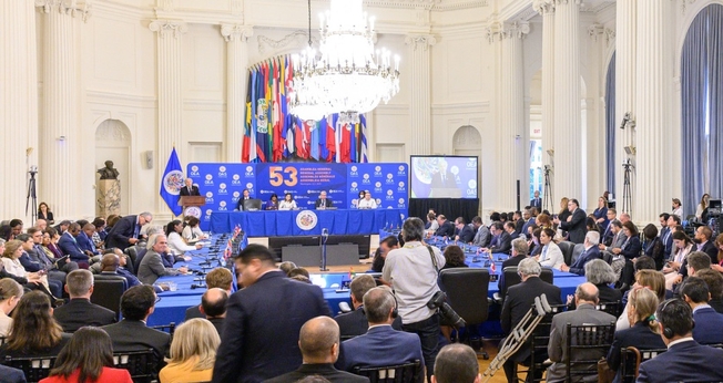 Visão geral da inauguração da 53ª Assembleia Geral da OEA, em Washington D.C., 21 de junho de 2023. (Foto: Juan Manuel Herrera, OEA, CC BY NC ND).