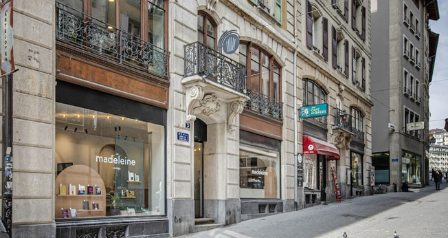Livraria Madeleine, no centro de Lausanne, Suíça. (Captura de tela/Google Maps/Madeleine)