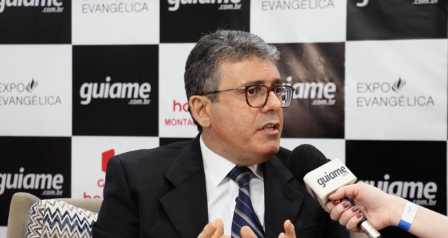 Glauco Barreira na Expoevangélica 2023, em Fortaleza. (Foto: Marcos Paulo Correa/Guiame)