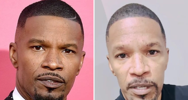 Jamie Foxx antes e após hospitalização por “complicação médica”. (Captura de tela/Instagram/Jamie Foxx)