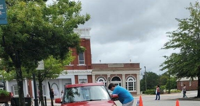 Uma estação de oração em Swainsboro. (Foto/Associação Batista Emanuel).