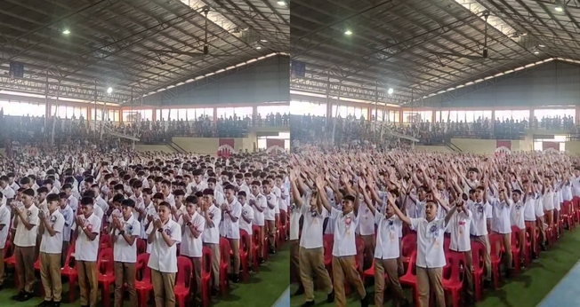 Os 627 alunos agradeceram a Deus após superarem dificuldades para se formarem. (Foto: Facebook/Oralan Quiao Rentuza).