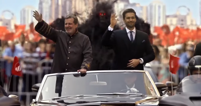 Cena da série Anticristo. (Captura de tela/da Univer Vídeo)