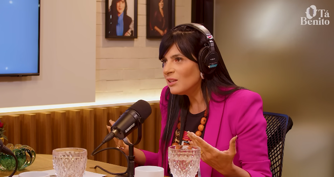 Fernanda Brum testemunhou como seu filho Isaac voltou à vida. (Foto: Reprodução/YouTube/Tá Benito Podcast).