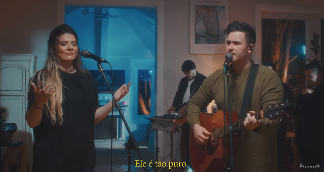 Ana Rock e Tiago Andrade. (Foto: Reprodução/YouTube/Palankin Oficial).
