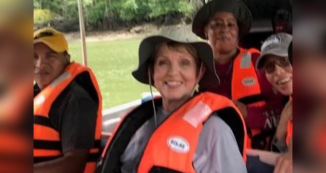 Della Edwards durante uma viagem missionária ao Panamá. (Foto: Reprodução/Baptist Press).