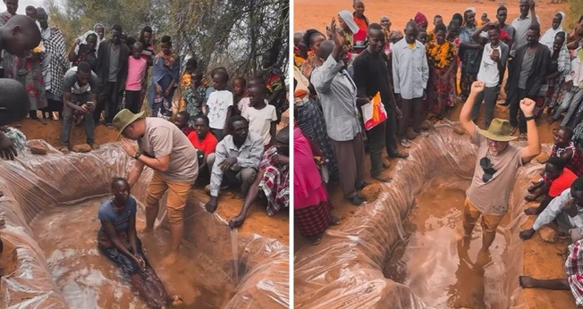 O pastor durante o batismo na Tanzânia. (Foto: Reprodução/Instagram/Eduardo Alexande Carvalhaes Ribeiro)