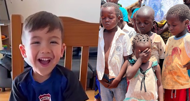 Yohan, de 4 anos, surpreendeu ao doar as moedas. (Foto: Arquivo pessoal/MME).