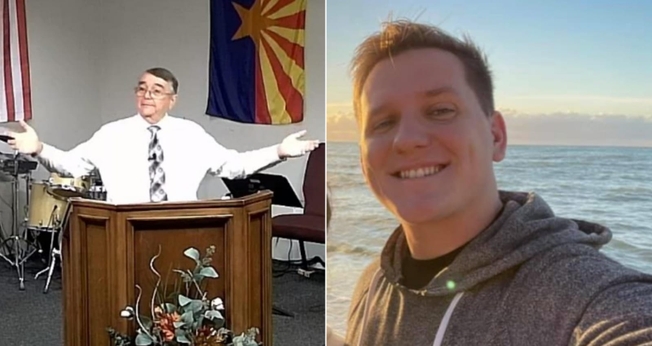 Hans Schmidt, de 26 anos, foi atingido enquanto evangelizava na rua. (Foto: Reprodução Twitch/vccf1phx/Facebook/Zulya Schmidt).
