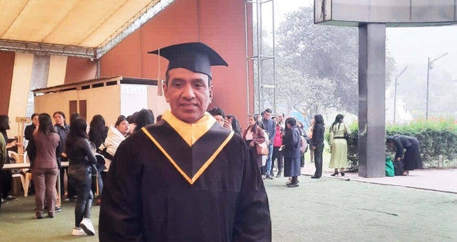 Elvis Esquivel se formou no curso bíblico no Espaço Novo Tempo da Igreja "España" em Lima. (Foto: Arquivo pessoal/Notícias Adventistas).