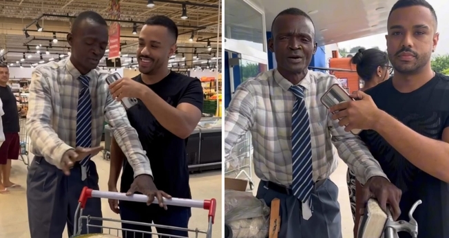 O homem revelou que estavam passando necessidade e que a brincadeira foi provisão. (Foto: Reprodução/Instagram/Lucas Esposito).