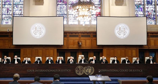 Audiência na Corte Internacional de Justiça da ONU. (Foto: ONU/ICJ-CIJ/Wiebe Kiestra)