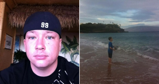 Aaron Palmer e Ethan Hallmark no Havaí. (Foto: Reprodução/CBN News/Aaron Palmer/Matt Hallmark)