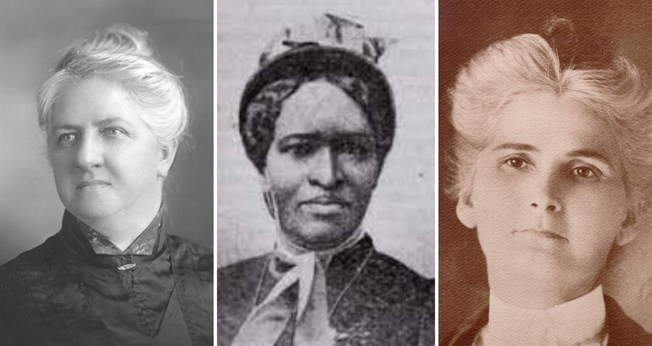 Florence Crawford, Lucy Farrow, Rachel Sizelove (Fotos: Apostolic Faith, Wikipdia)