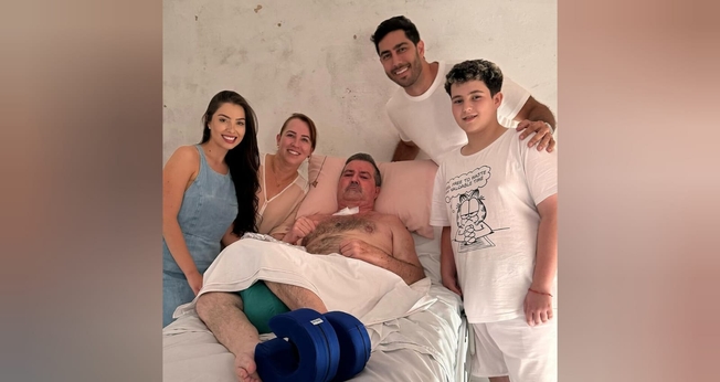 Jonathan Nemer visitou João Héber e sua família. (Foto: Instagram/Jonathan Nemer).