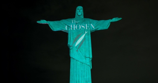  Cristo Redentor homenageia The Chosen. (Foto: Divulgação The Chosen)