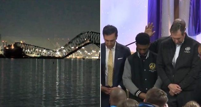 Cristão se uniram em oração após a tragédia. (Foto: Reprodução/X/BBC News/CBS News)