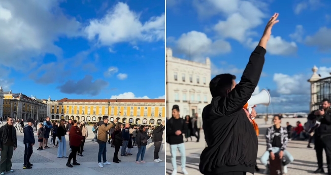 Pessoas no evangelismo. (Foto: Reprodução/Instagram/Lucas Teodoro)