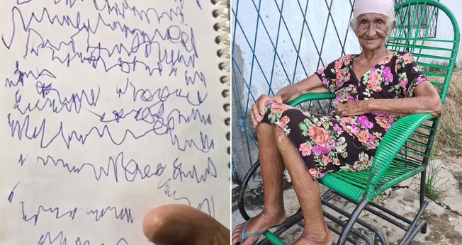 Expedita e seu caderno de oração. (Foto: Reprodução/Instagram/Antonia In)