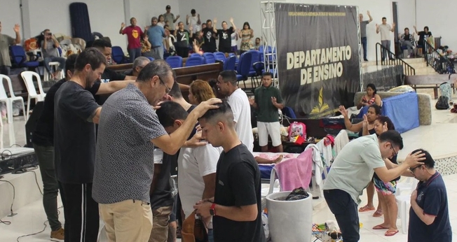 A Assembleia de Deus de São Leopoldo está acolhendo os desabrigados. (Foto: Instagram/Juventude Um).